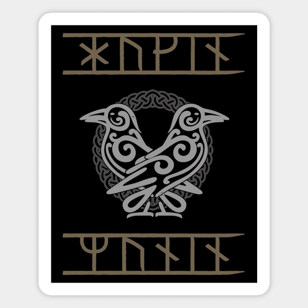 Odin's Ravens Huginn & Muninn | Norse Mythology Magnet by Time Nomads